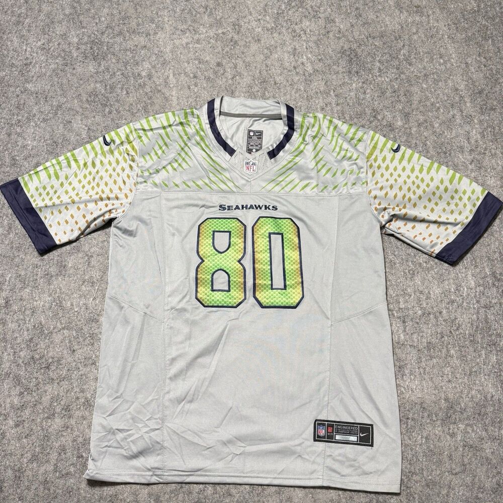 NWOT Nike DRI-FIT Steve Largent 80 Seattle Seahawks Rivalries Gray Jersey XXL